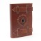 Agenda din piele cu curele - onix negru