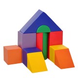 HOMCOM Parcurs motricitate bebeluși 11PCS, modul motricitate bebeluși din spumă EPE cu husă din material sintetic, blocuri construcție din spumă, jucă