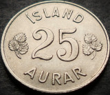 Moneda 25 AURAR - ISLANDA, anul 1965 *cod 4535 A = A.UNC, Europa