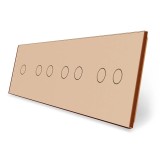Cumpara ieftin Panou intrerupator simplu + dublu + dublu + dublu cu touch LIVOLO din sticla SmartElectro IntelligentHouse