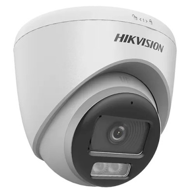 ColorVu, Dual Light - Camera analog 2MP, lentila 2.8mm, IR 40m, WL 40m, TVI/AHD/CVI/CVBS, Mic., IP67 - HIKVISION DS-2CE72DF0T-LFS-2.8mm foto