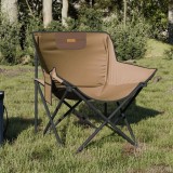 Gossi scaune de camping cu buzunar, pliabile, 2 buc., maro