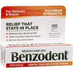Crema Analgezica, Benzodent, Pentru Ameliorarea Durerilor in Urma iritatiilor Bucale, 20% Benzocaina
