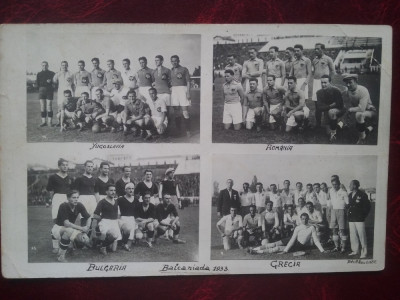 C.P. Balcaniada 1933-fotbal-echipe nationale- RARA foto