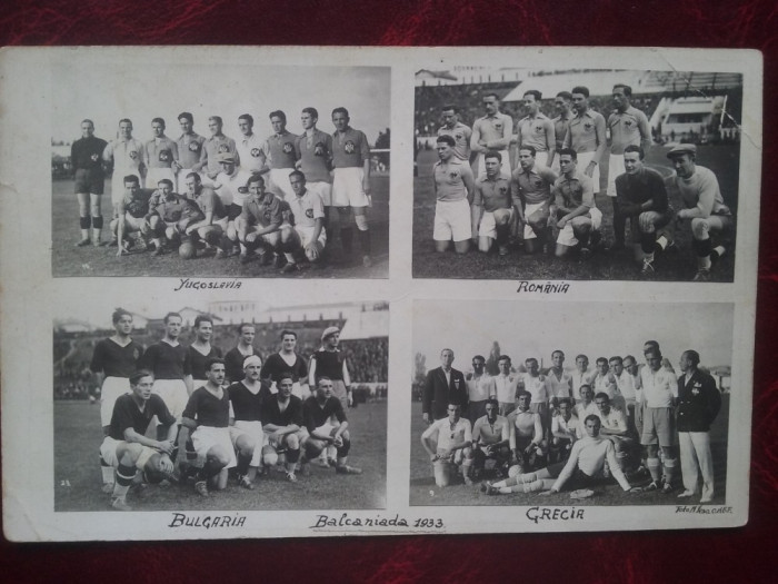 C.P. Balcaniada 1933-fotbal-echipe nationale- RARA