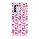 Husa compatibila cu Oppo A54 5G, Viceversa, model Kitty pattern Hello Kitty, Silicon, TPU, Transparent, Carcasa