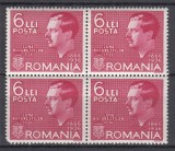 ROMANIA 1935 LP 113 LUNA BUCURESTILOR BLOC DE 4 TIMBRE MNH/SARNIERA, Nestampilat