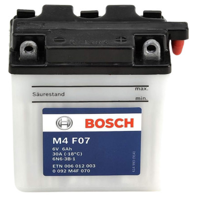 Baterie Moto Bosch M4 F07 6Ah 30A 6V 0 092 M4F 070 foto