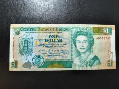 BELIZE 1 DOLAR 1990 SUPERBĂ foto