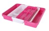 Organizator triplu tacamuri, 31.7x41.8 cm - culoare roz