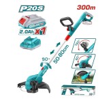 Trimmer de tuns gazon/iarba pe acumulator Total TGTLI203285