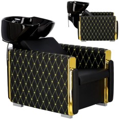 Scafa coafor Maverick pentru salonul de coafură și frizerie cu bol ceramic mobil armătură baterie si cască