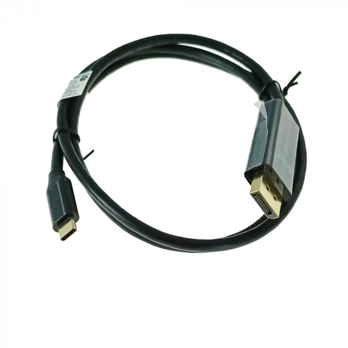 Cablu USB-C la DisplayPort, 1m, tata-tata, Lanberg 43680, HDR, DPCP 1.0, 4K-60Hz, negru