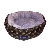 Culcus pufos pentru caine si pisica, mov deschis, 50 cm, Fedra