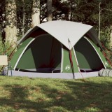 Cort Camping Gossi Cabina 4 Persoane Verde Impermeabil Poliester 218x218x135cm