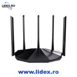 Router Wireless Gigabit TENDA TX2 Pro AX1500, Wi-Fi 6, Dual-Band 300 + 1201 Mbps, negru