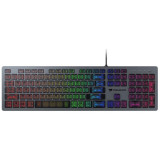 Tastatura Gaming Mecanica Cougar Vantar AX, iluminare RGB, USB, Layout International, Scissor Switch Gri