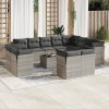 Gossi set canapele de gradina cu perne, 13piese gri deschis poliratan
