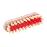 Perie frecat Guadalupe, Pergo, lemn/fir sintetic, 14.5cm, 70g, rosu/galben, curatare covoare/presuri/suprafete dure