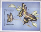 MOZAMBIC 2002 FAUNA INSECTE FLUTURI, Nestampilat
