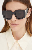 Alexander McQueen ochelari de soare femei, culoarea negru, AM0446S