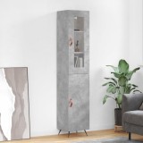 Cumpara ieftin Dulap &icirc;nalt, gri beton, 34,5x34x180 cm, lemn prelucrat