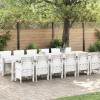Set Dining Grădină 13 pcs Alb Mare, 12-Persoane Plastic