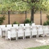 Set Dining Grădină 13 pcs Alb Mare, 12-Persoane Plastic