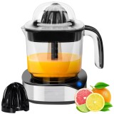 Storcator de Citrice Juicy, 40 W, 1200 ml, Pornire/Oprire Automata, Filtru Reglabil, Rotatie Bidirectionala, Black/Silver