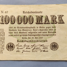 Germania - 100 000 Mark (1923) Reichsbanknote N67