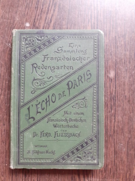 L&#039;ECHO DE PARIS - FERDINAND FLIESSBACH (CARTE IN LIMBA GERMANA)