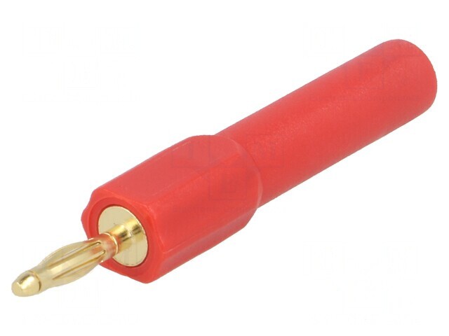 Cablu Banana 2mm 10A 30VAC Roșu Aurit 45mm Poliamidă
