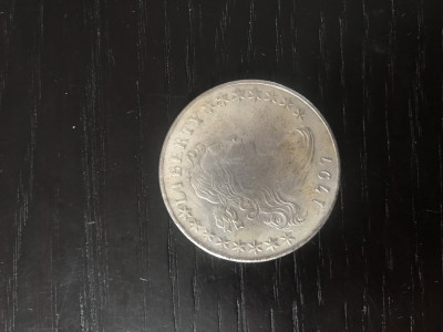Monedă din argint SUA/ Draped Bust Dollar foto