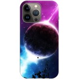 Husa compatibila cu Apple iPhone 13 Pro Max model Purple Planet, Silicon, TPU, Viceversa, Transparent, Carcasa