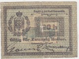Romania Cernauti Bucovina 20 heller 1914 bani de necesitate bon uzat