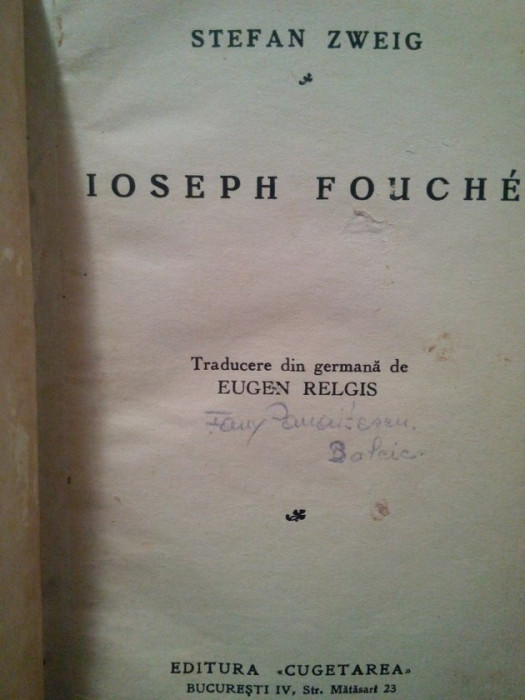 Stefan Zweig - Joseph Fouche