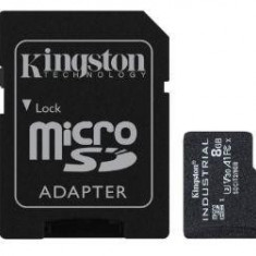 Card de memorie Kingston Industrial microSD, 8GB, UHS-U3, Clasa 10 + adaptor SD