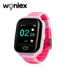 Ceas Smartwatch Pentru Copii Wonlex KT02 cu Functie Telefon, GPS, 3G, Camera, IP67, Android - Roz foto