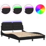 Cumpara ieftin Cadru de pat cu LED fara saltea, Zadar, negru, 120x200 cm