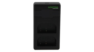 &amp;Icirc;ncărcător PD Premium Twin Performance PATONA pentru Panasonic Lumix DMC-GH3 GH3A GH4 DMW-BLF19 DMW-BLK22 incl. cablu USB-C foto