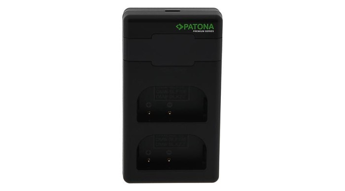 &Icirc;ncărcător PD Premium Twin Performance PATONA pentru Panasonic Lumix DMC-GH3 GH3A GH4 DMW-BLF19 DMW-BLK22 incl. cablu USB-C
