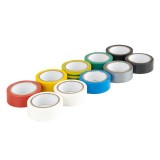 Benzi izolatoare colorate, set de 10, 18 mm x 5,5 m x 0,13 mm, AMIO-04846