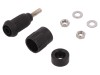 Conector Banană 4mm 20A Negru cu Izolație