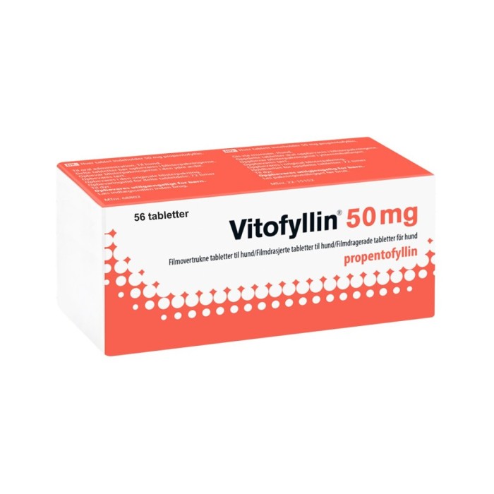 VITOFYLLIN 50MG COMPRIMATE PENTRU CAINI 56TB CUT