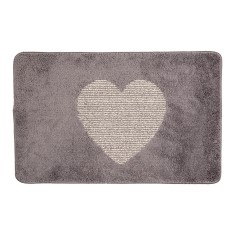 Covoras baie textil gri bej 78x48x1 cm