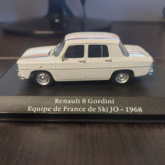 Macheta RENAULT 8 GORDINI EQUIPE DE FRANCE DE SKI JO 1968 - Atlas, 1/43.