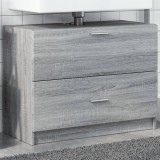 vidaXL Dulap de chiuvetă, gri sonoma, 78x37x59 cm, lemn prelucrat