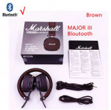 Căști Marshall Major III 3 Wireless cu microfon Bas Profund, Pliabile, Bluetooth, Casti Over Ear, Active Noise Cancelling