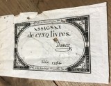STR01 Franta Asignata Assignata 1793 5 Livres