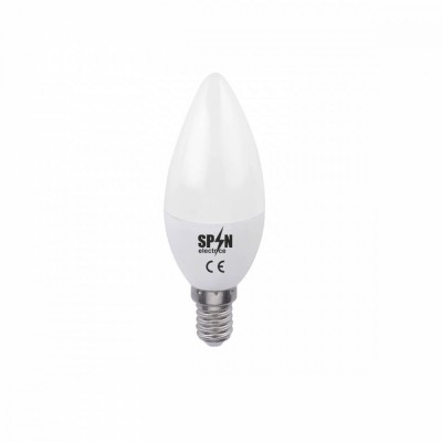 Bec Bl Led Lumanare E27, model C35, 5W=45W, 6400K, lumina rece foto
